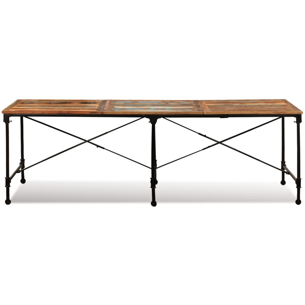 vidaXL Table à manger Bois de récupération massif 240 cm
