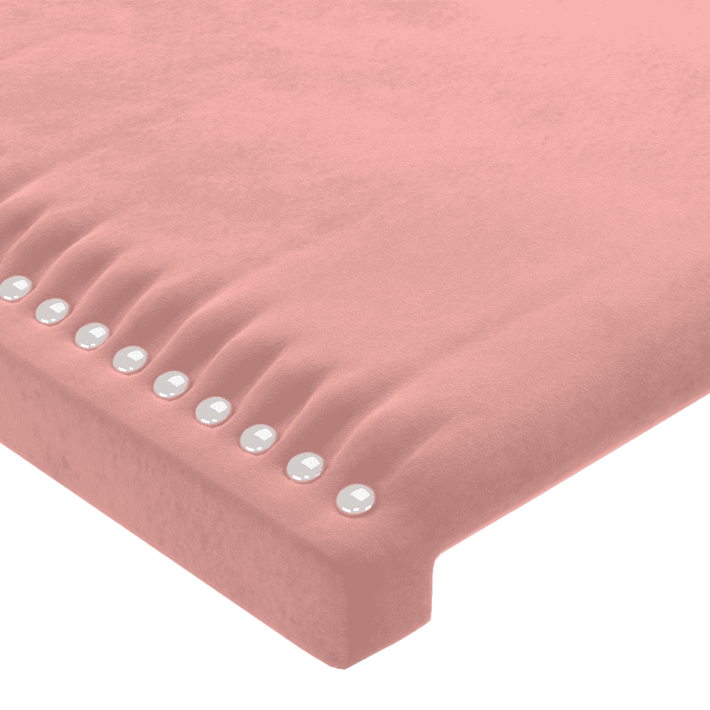 vidaXL Sommier à lattes de lit avec matelas Rose 180x200 cm Velours