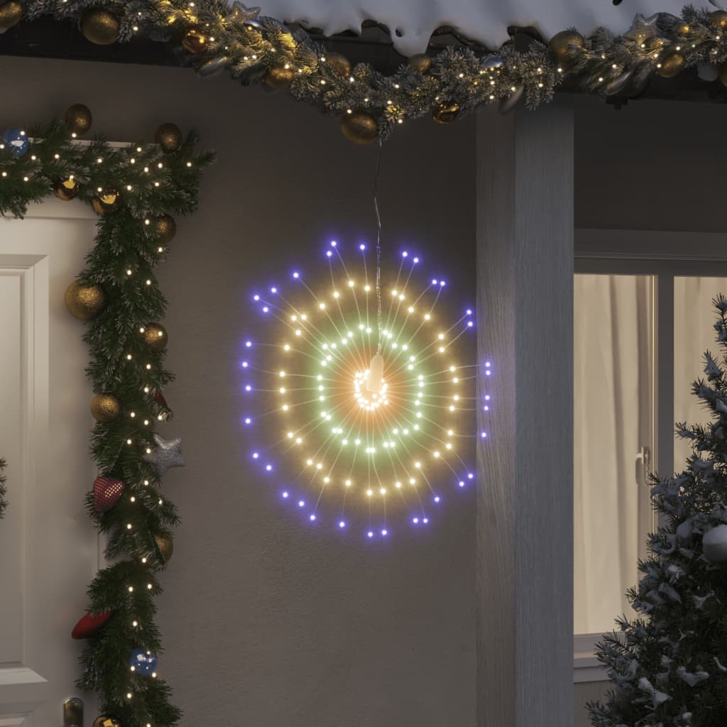 vidaXL Étoile rayonnante de Noël 140 LED 8 pcs multicolore 17 cm