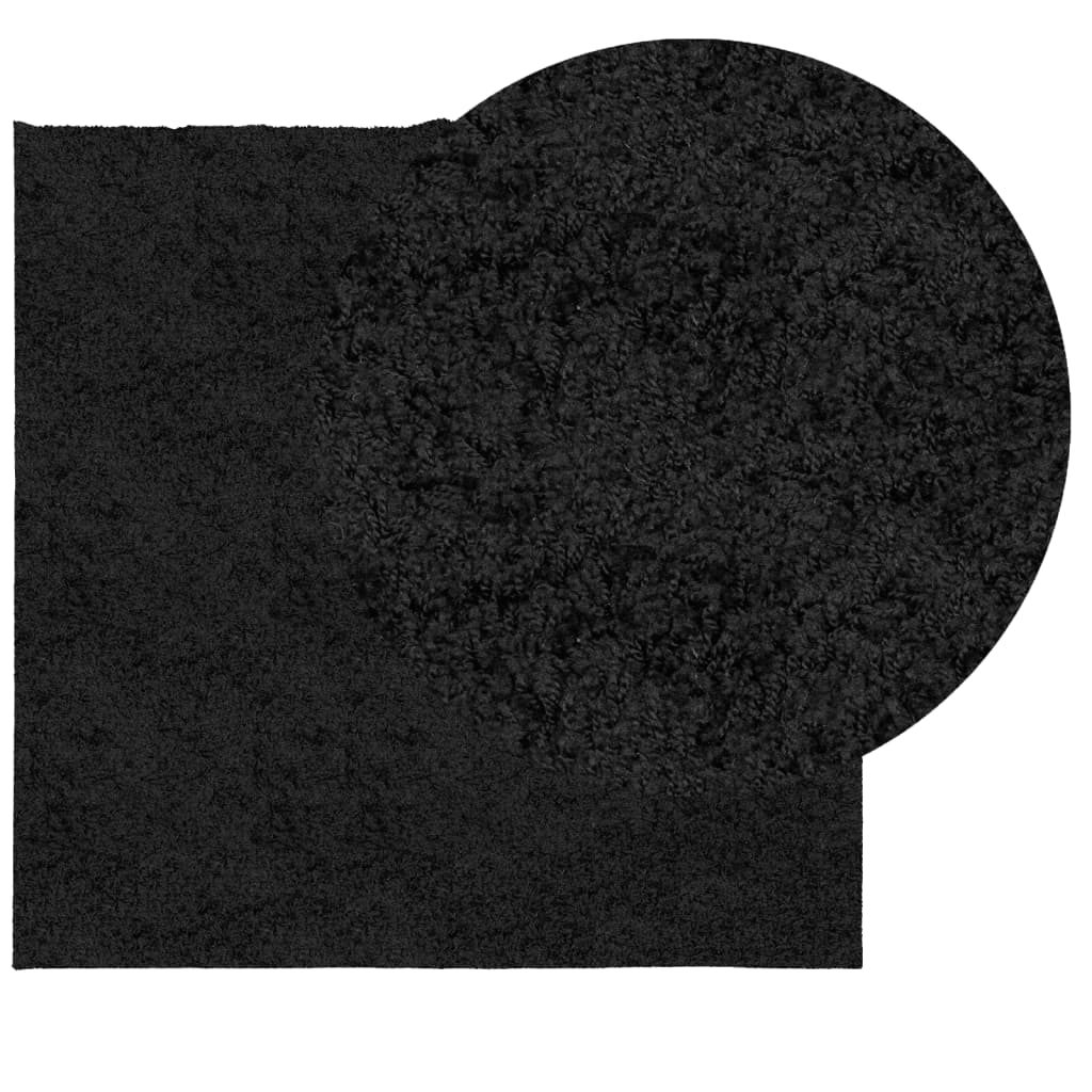 vidaXL Tapis shaggy PAMPLONA poils longs moderne noir 240x240 cm