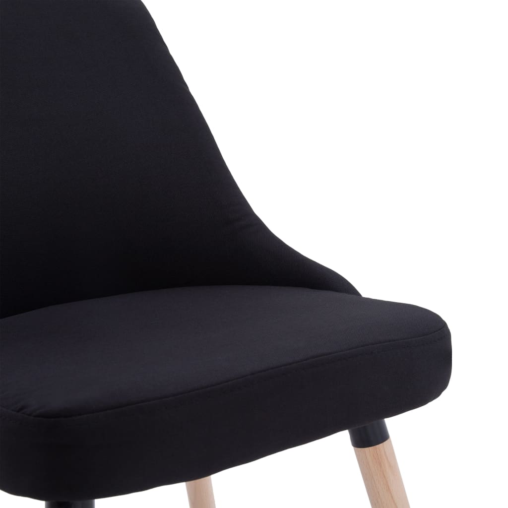 283631 vidaXL Dining Chairs 2 pcs Black Fabric