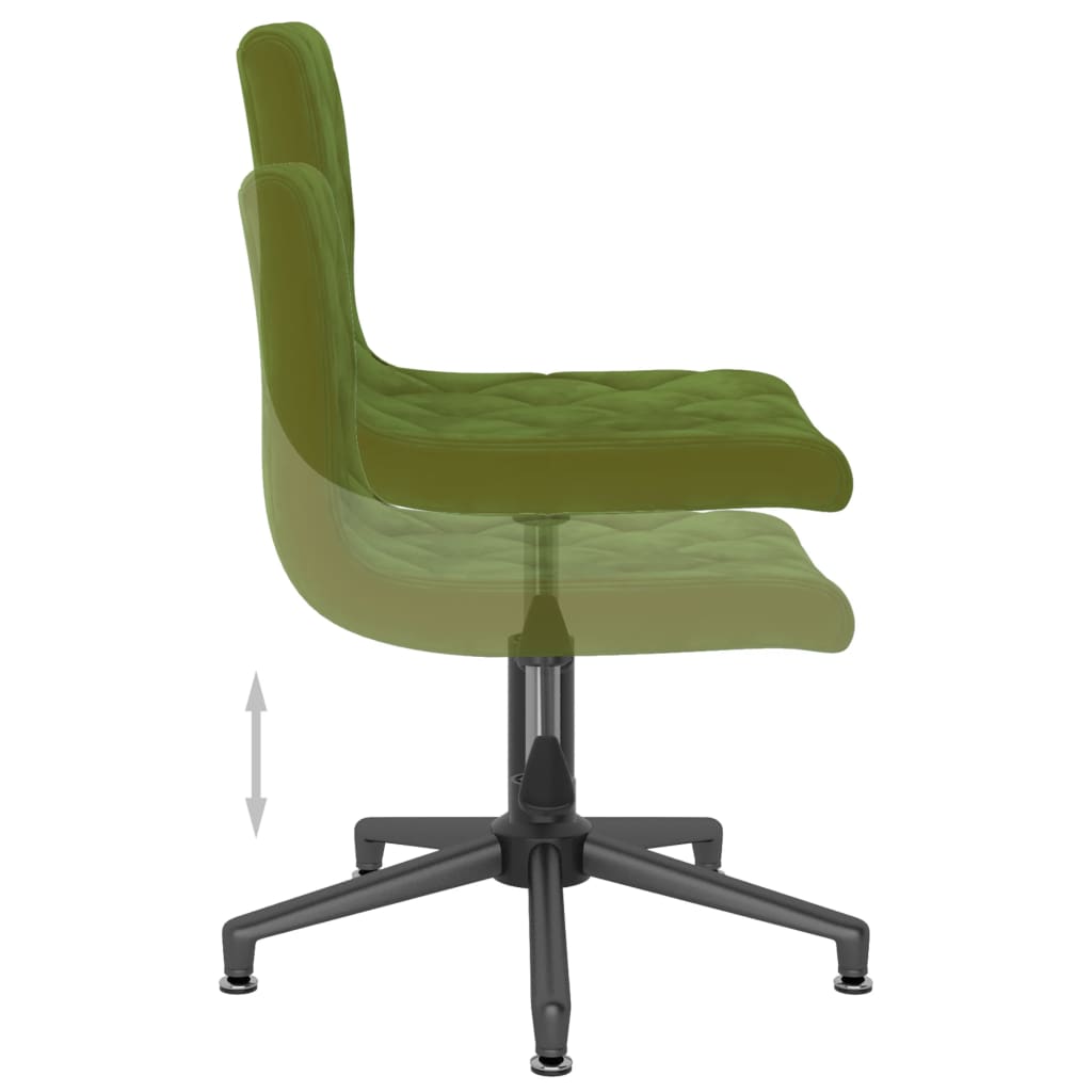 vidaXL Chaise pivotante de bureau Vert clair Velours