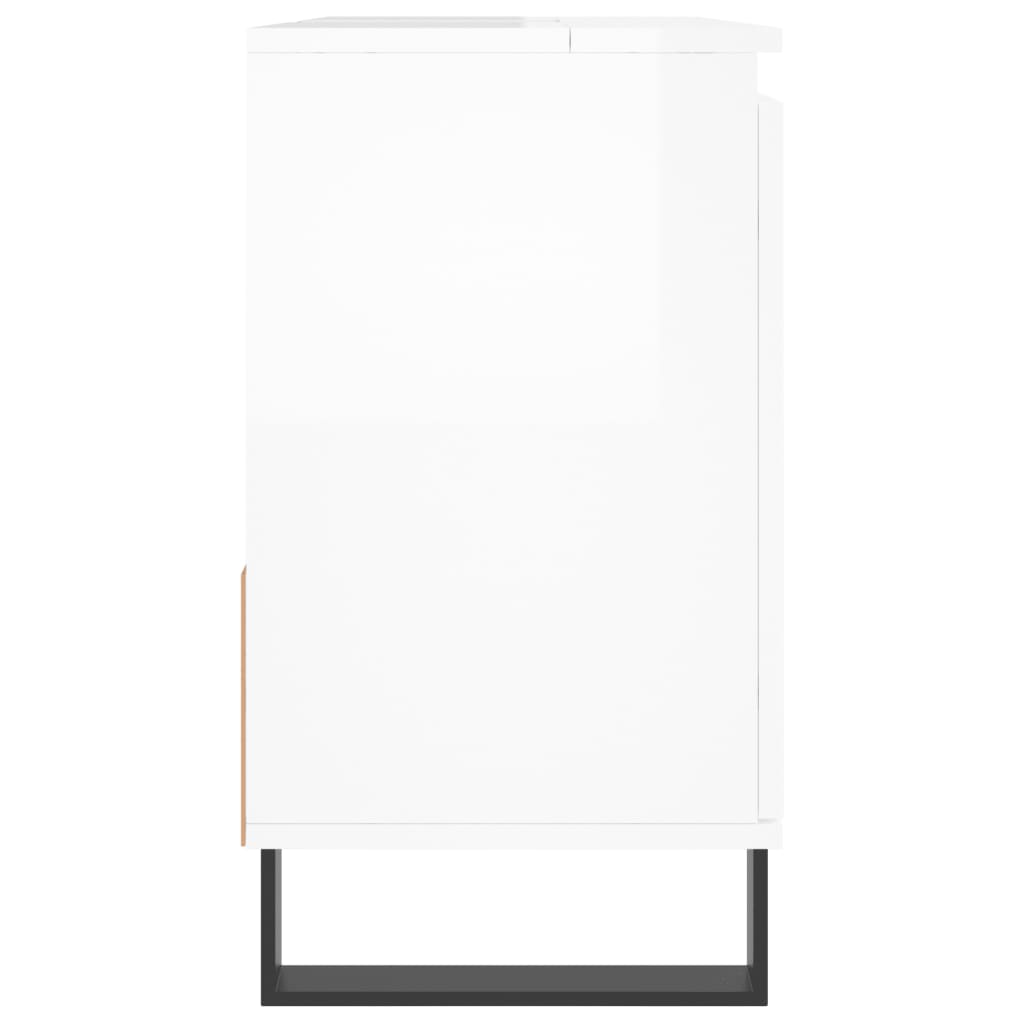 vidaXL Armoire de salle de bain blanc brillant 65x33x60 cm