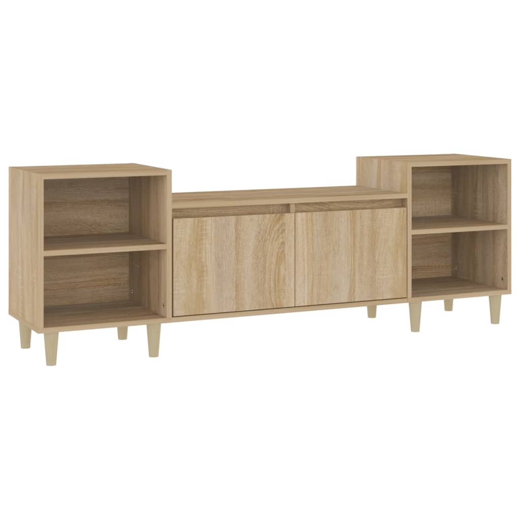 vidaXL Meuble TV Chêne sonoma 160x35x55 cm Bois d'ingénierie