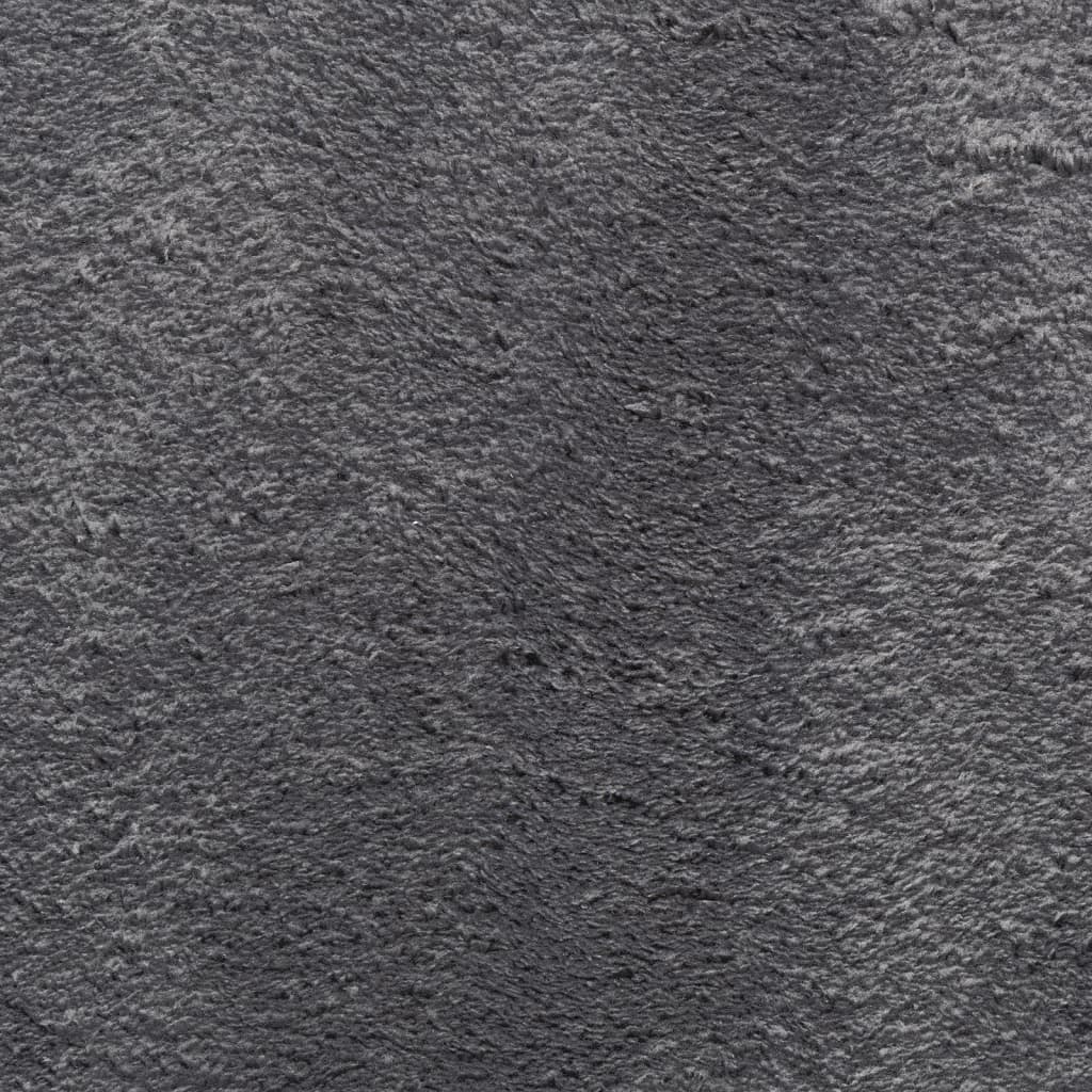 vidaXL Tapis HUARTE à poils courts doux lavable anthracite 240x240 cm