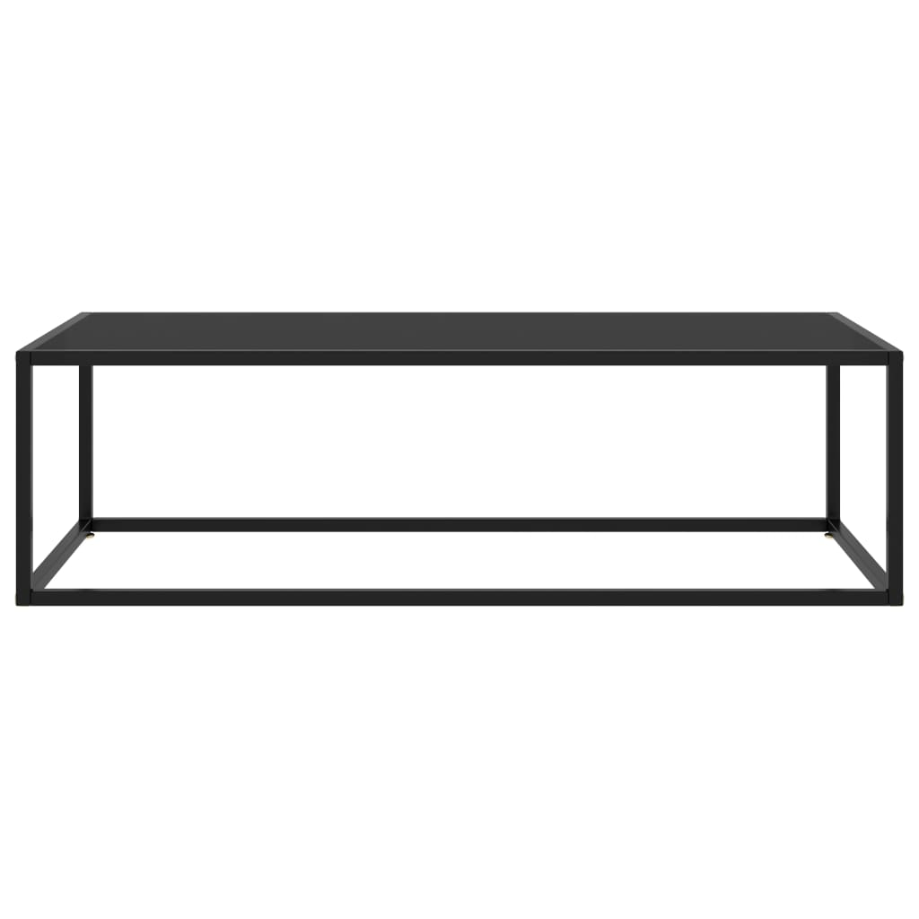 vidaXL Table basse Noir avec verre noir 120x50x35 cm