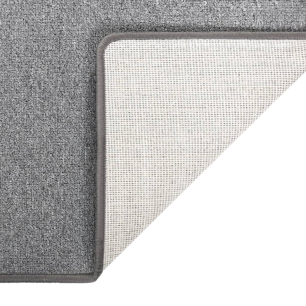 vidaXL Tapis de couloir Gris foncé 50x150 cm