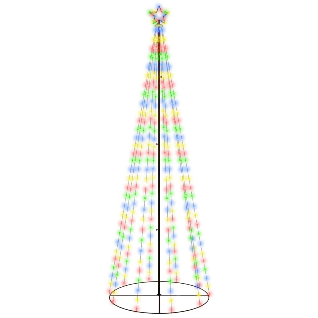 vidaXL Arbre de Noël cône 310 LED Colorées 100x300 cm