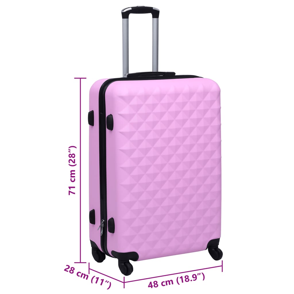 vidaXL Valise rigide Rose ABS