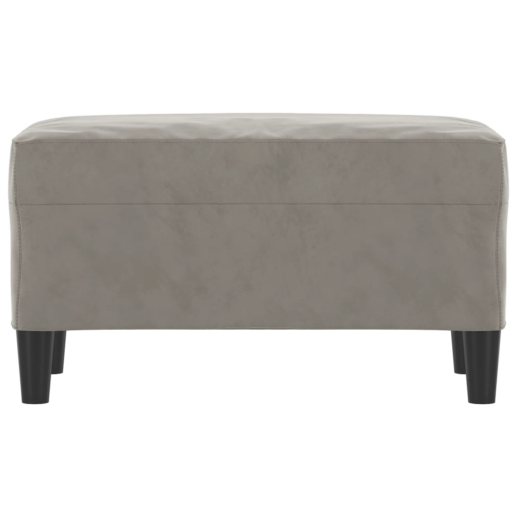 vidaXL Banc Gris clair 70x35x41 cm Velours