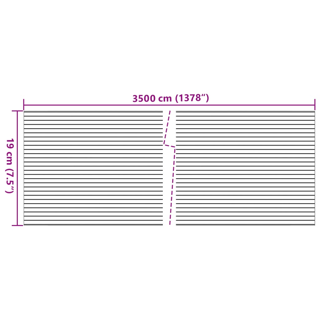 vidaXL Écran d'intimité de jardin aspect pierre gris 35x0,19 cm PVC