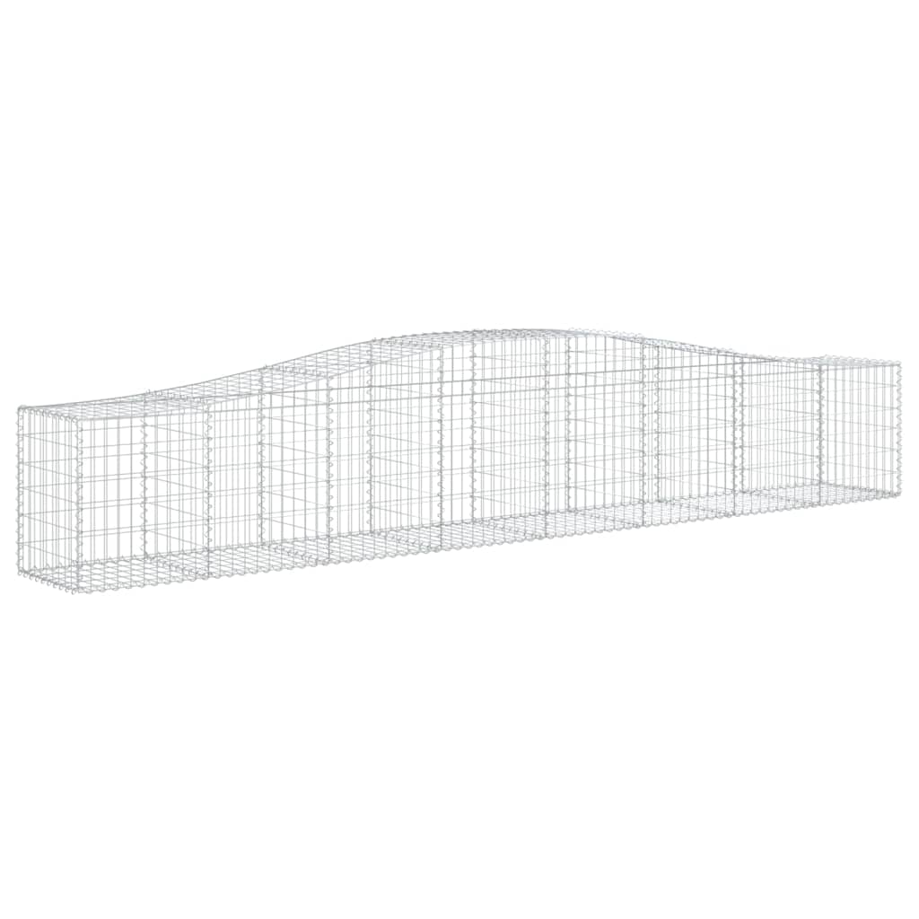 vidaXL Paniers à gabions arqués 5 pcs 400x50x60/80 cm Fer galvanisé