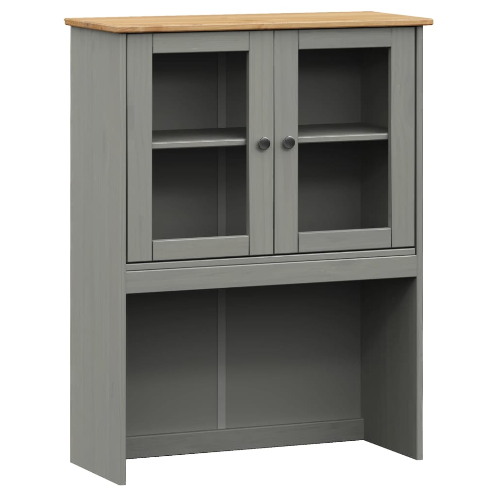 vidaXL Dessus de commode VIGO gris 78x30x100 cm bois massif de pin