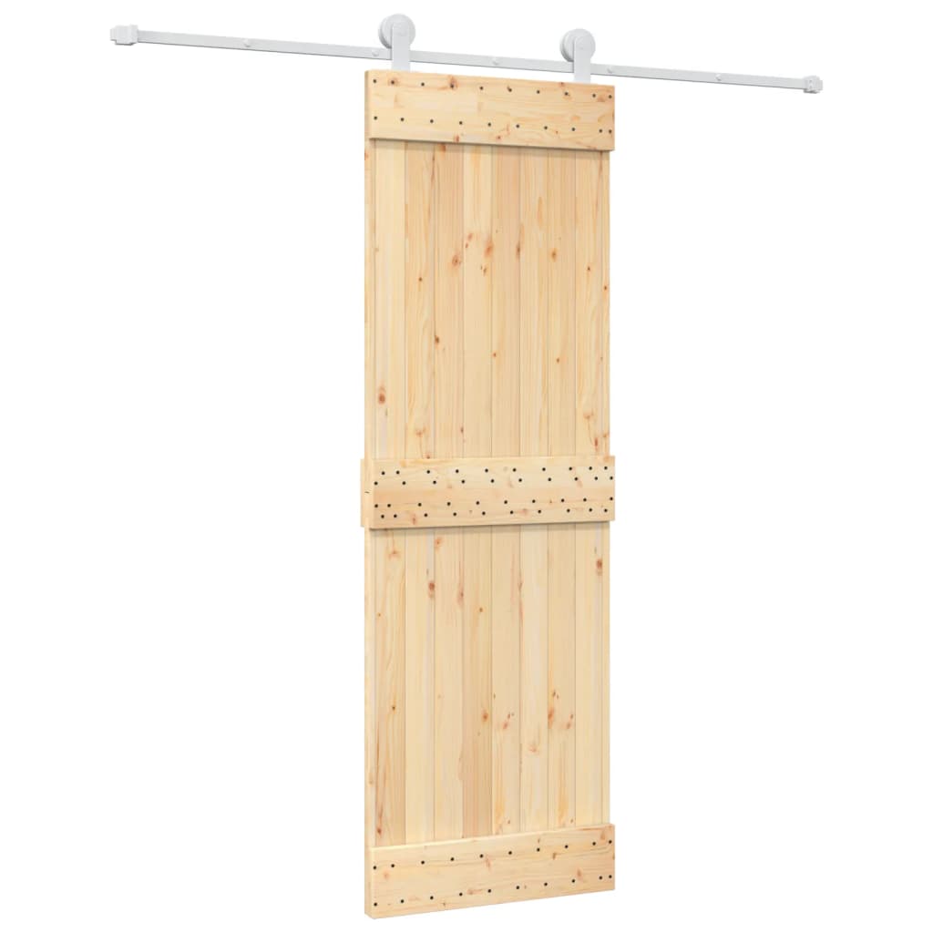 vidaXL Porte coulissante et kit de quincaillerie 70x210 cm pin massif