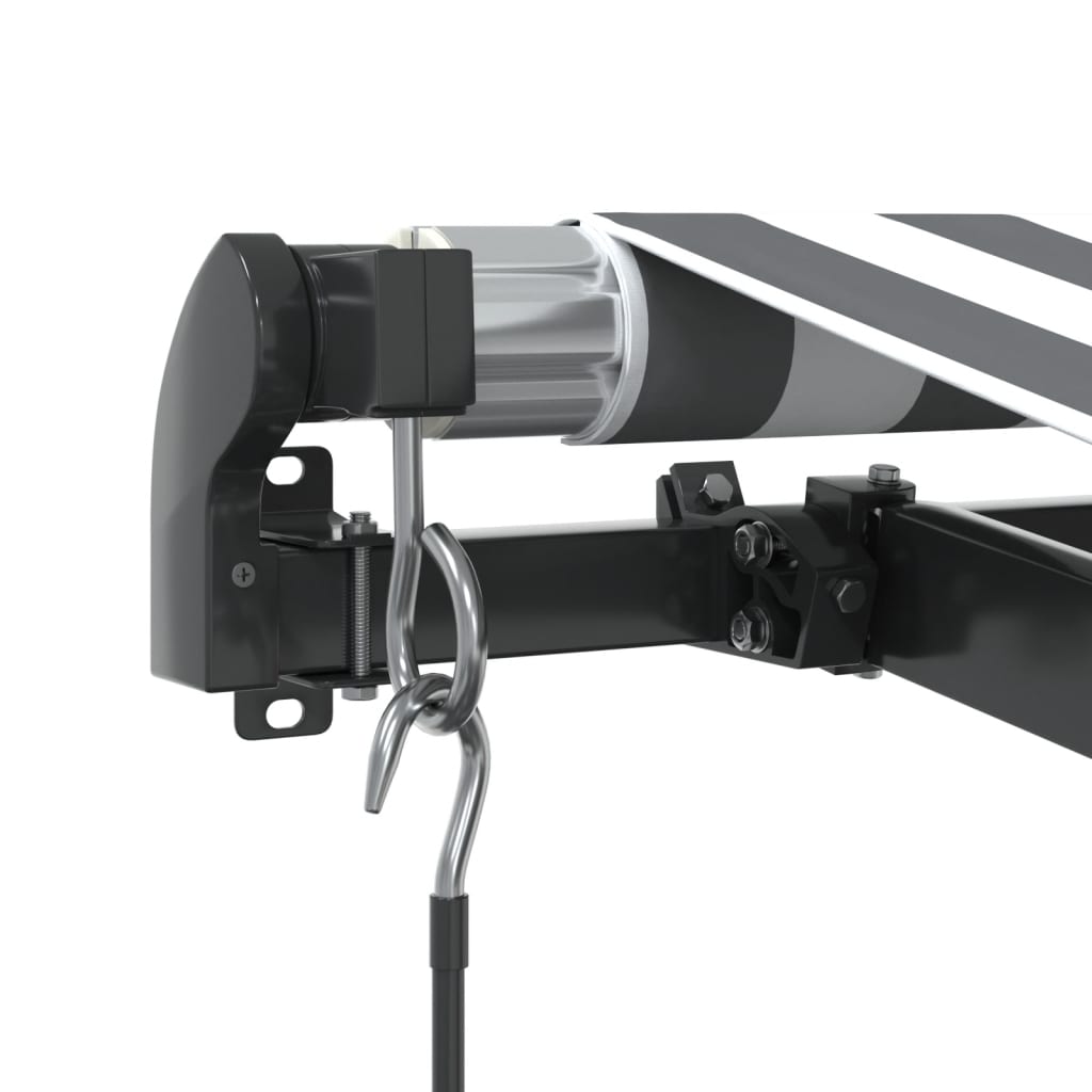 vidaXL Auvent manuel rétractable avec LED anthracite blanc 400x300 cm