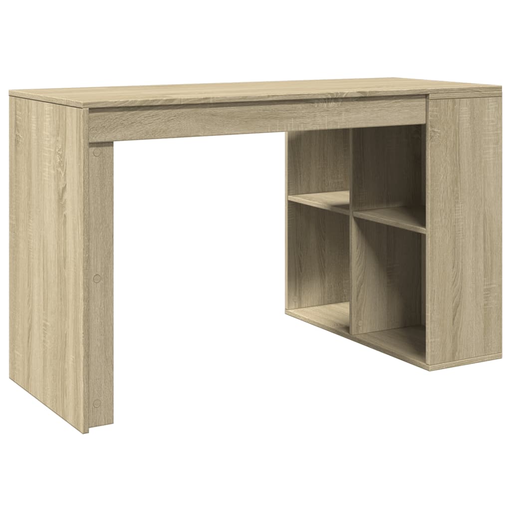 vidaXL Bureau chêne sonoma 123,5x73,5x75 cm bois d'ingénierie