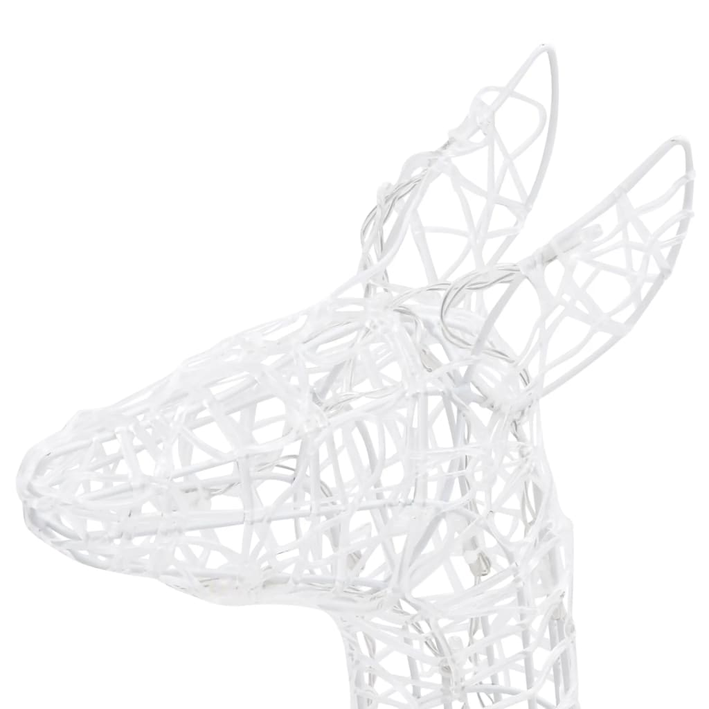 vidaXL Famille de rennes de décoration Acrylique 160 LED blanc chaud