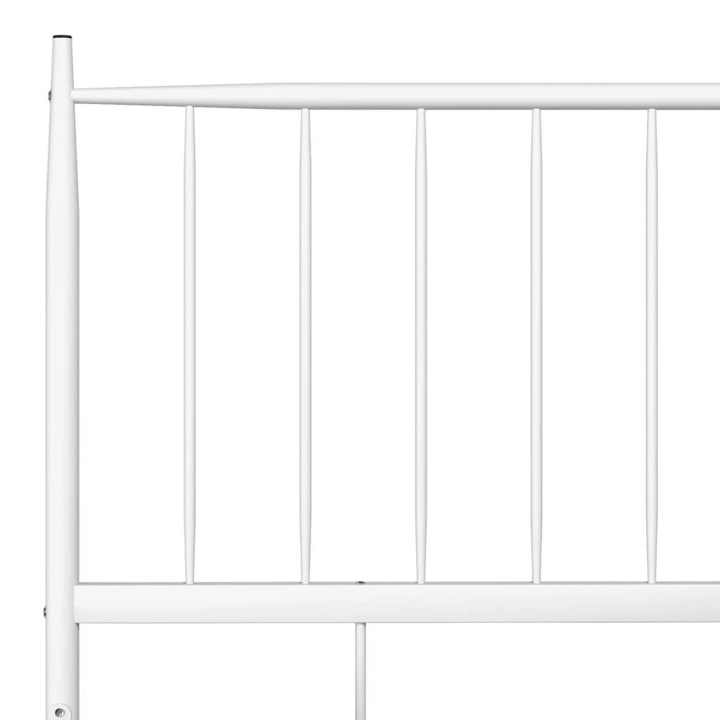 vidaXL Cadre de lit sans matelas blanc métal 120x200 cm