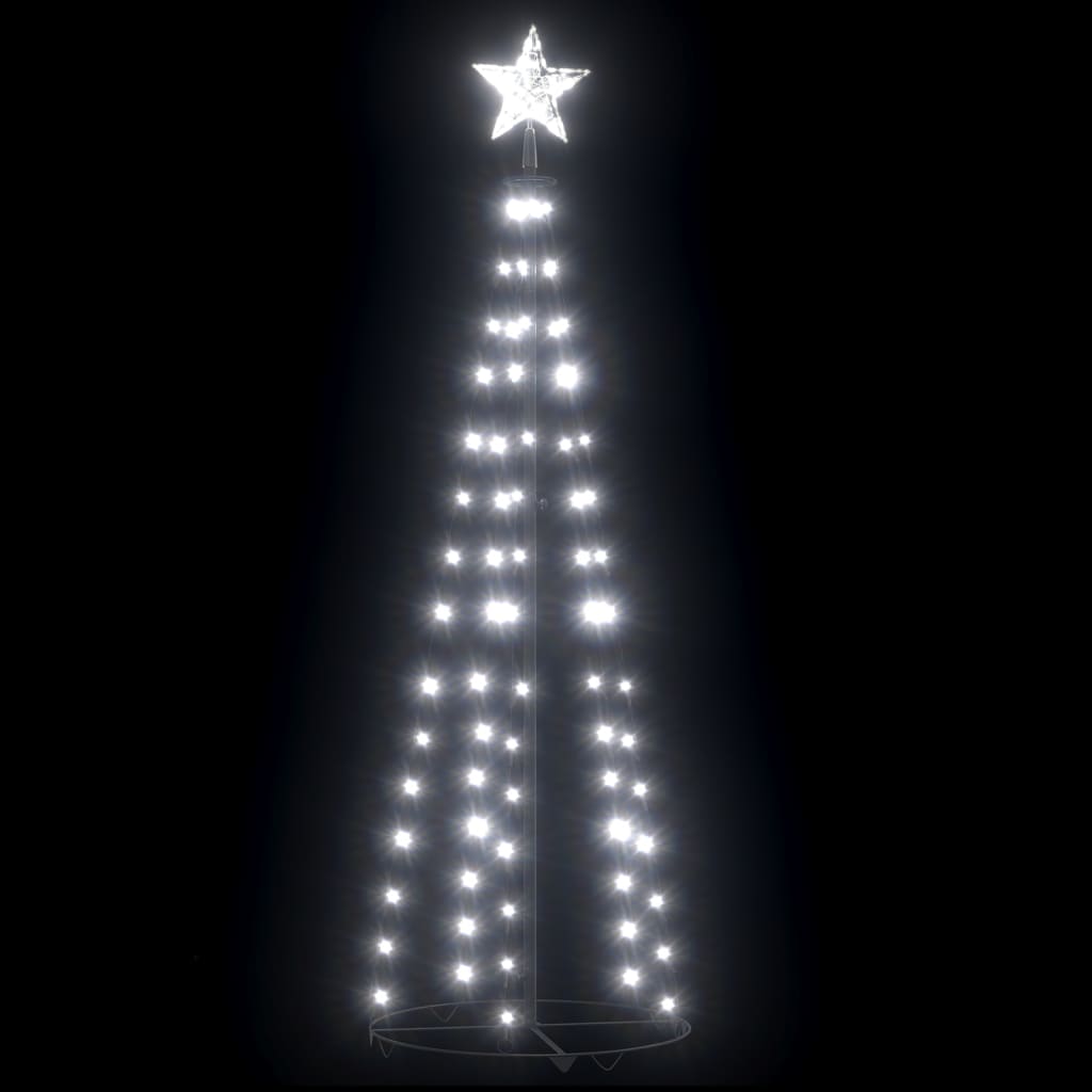 vidaXL Sapin de Noël cône 70 LED blanc froid Décoration 50x120 cm