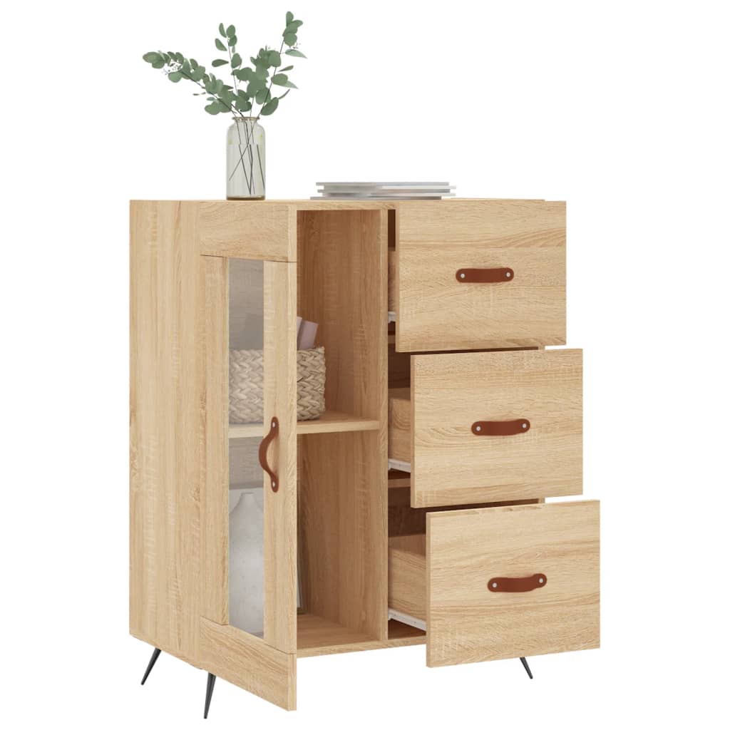 vidaXL Buffet chêne sonoma 69,5x34x90 cm bois d'ingénierie