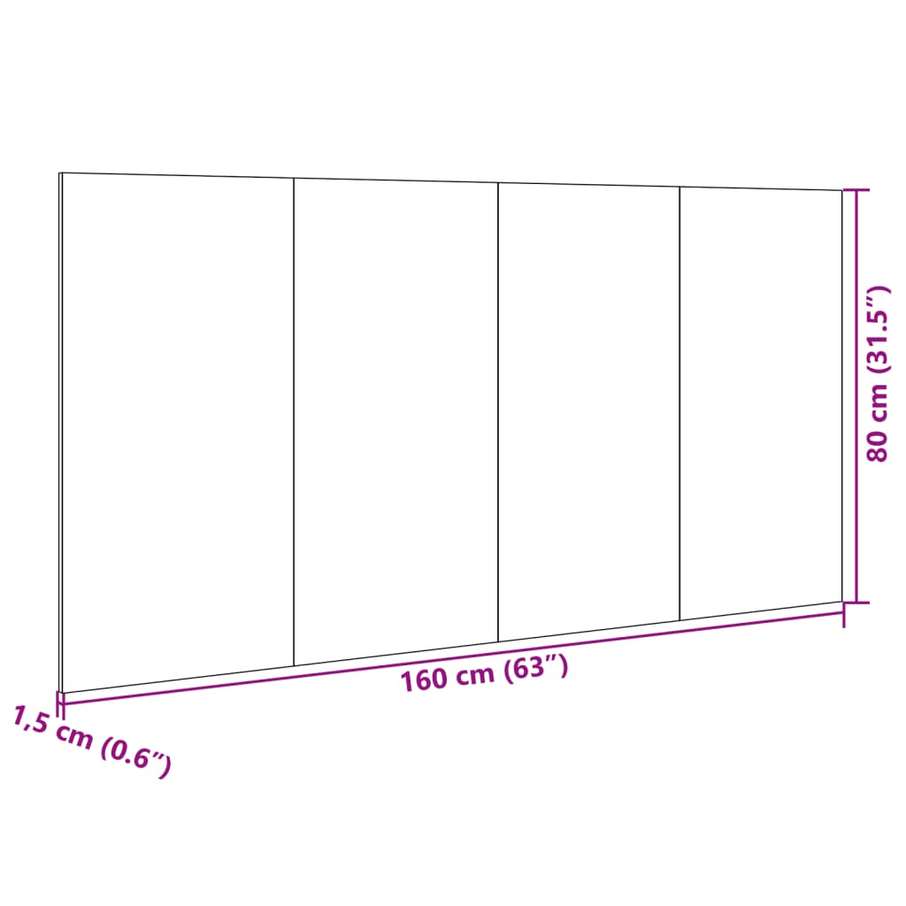 vidaXL Tête de lit avec armoires noir 160 cm bois d'ingénierie