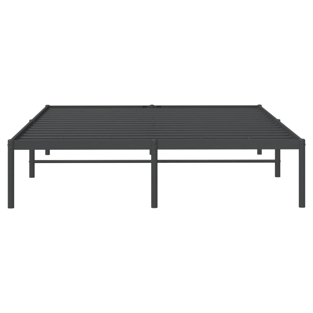 vidaXL Cadre de lit métal sans matelas noir 150x200 cm