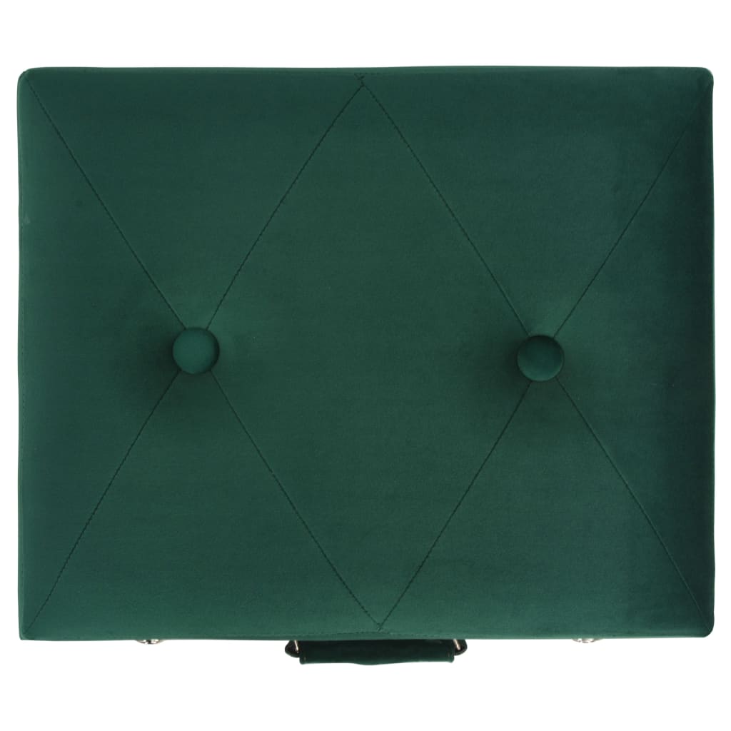 vidaXL Tabourets de rangement lot de 3 Vert Velours