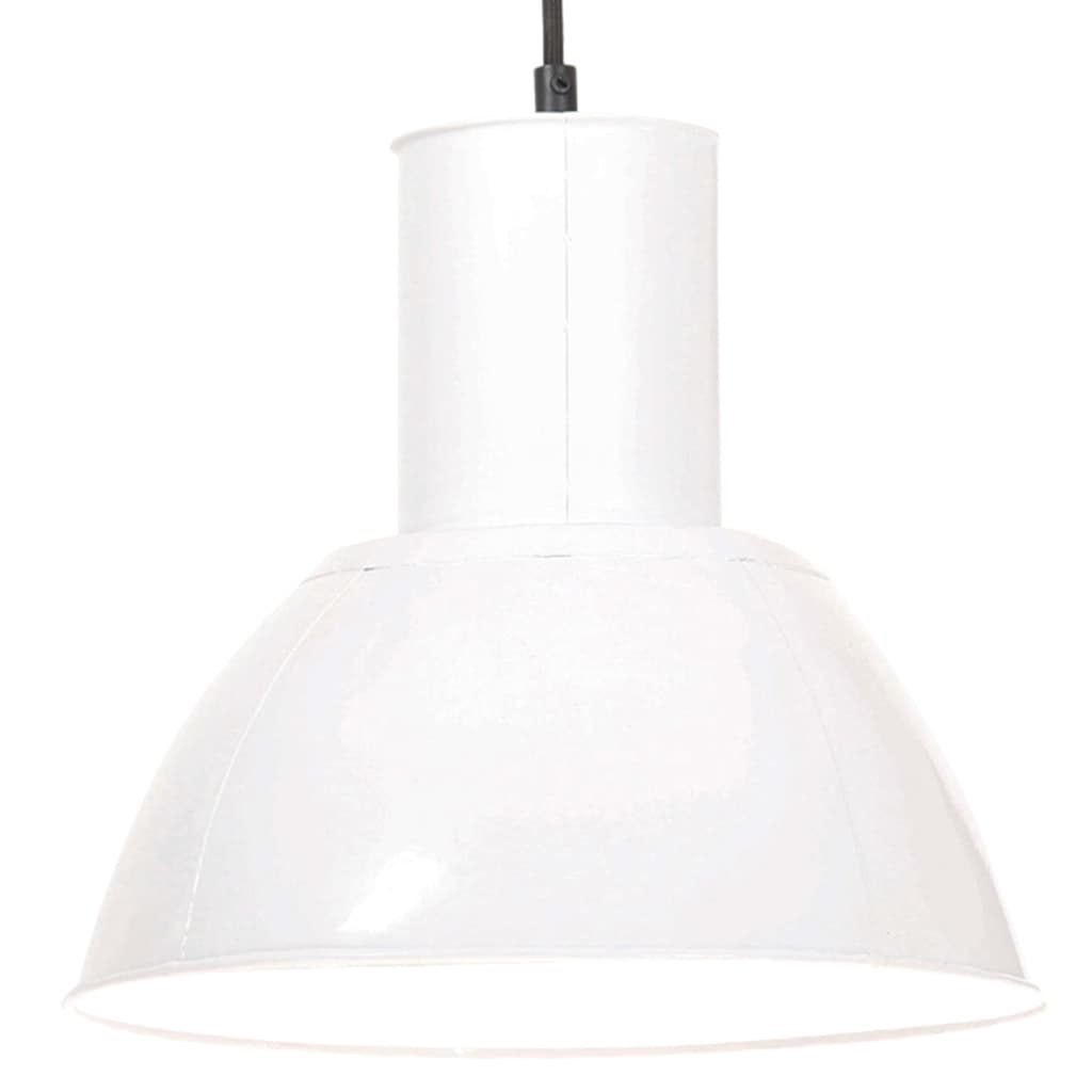 vidaXL Lampe suspendue 25 W Blanc Rond 28,5 cm E27