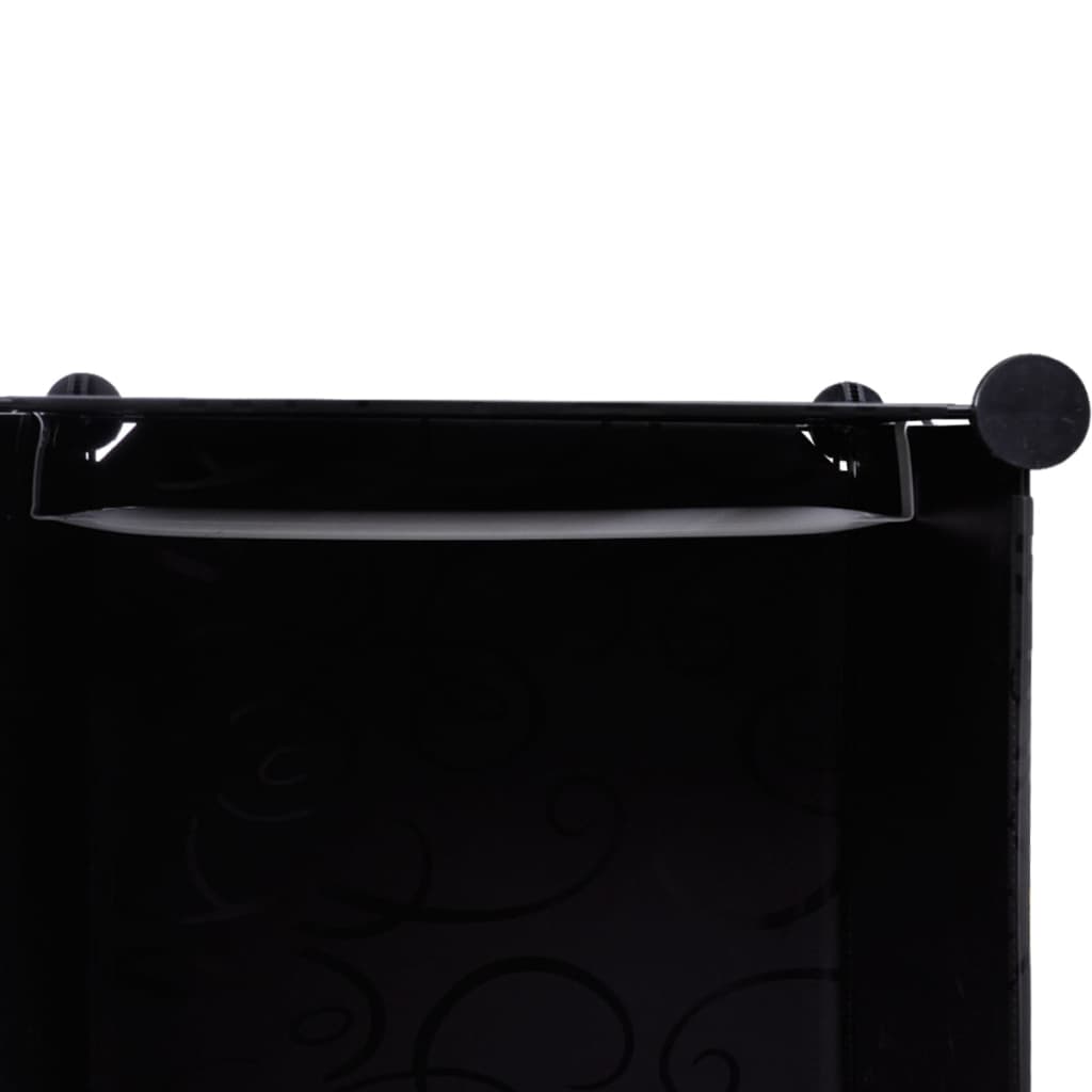 vidaXL Armoire modulaire 9 compartiments Noir et blanc 37 x 115x150 cm