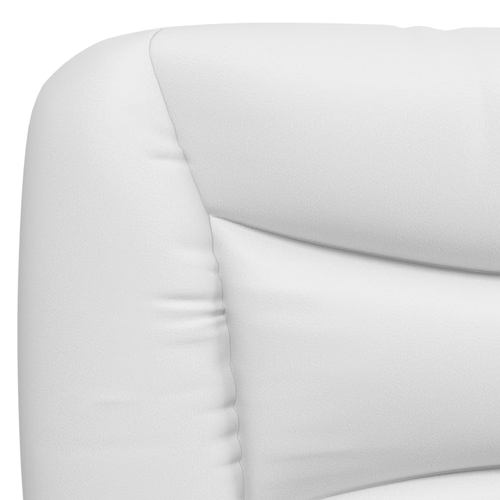 vidaXL Cadre de lit avec tête de lit blanc et noir 80x200cm similicuir