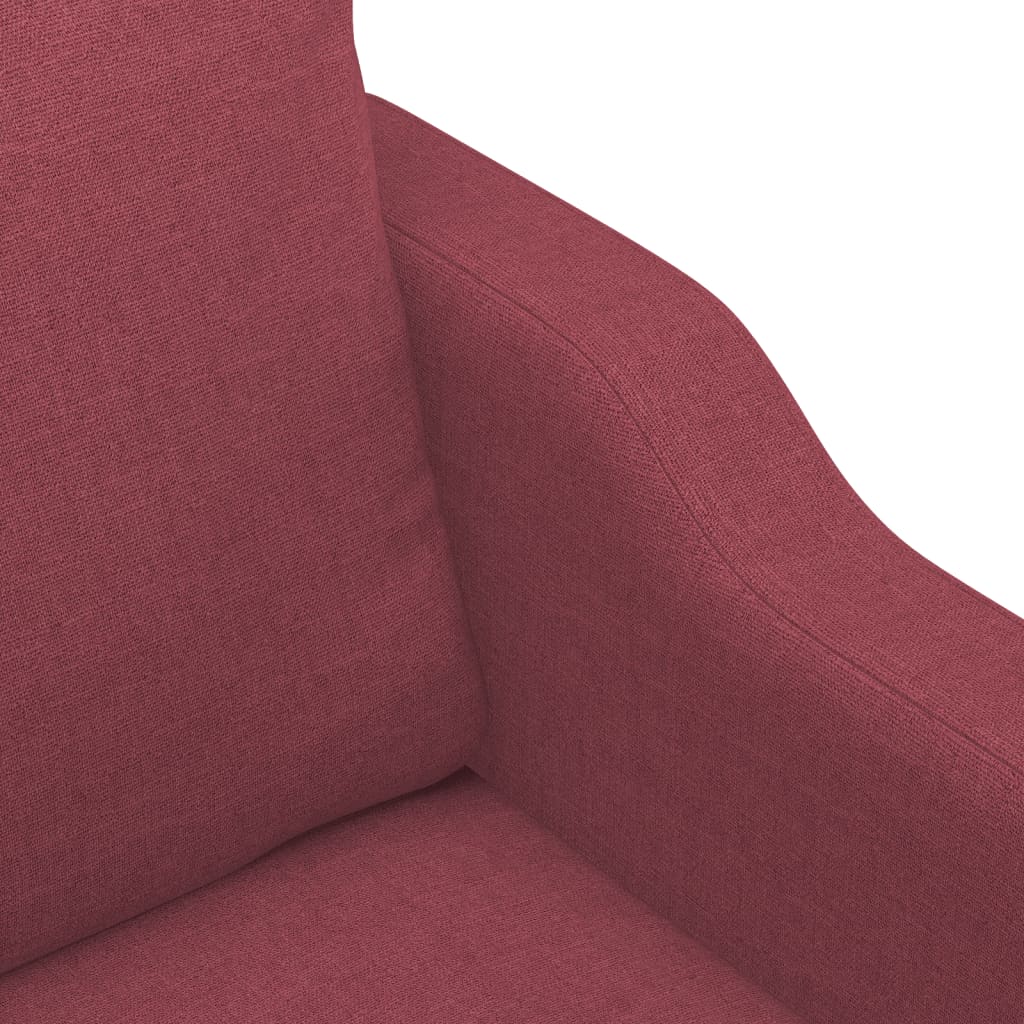 vidaXL Canapé à 2 places Rouge bordeaux 120 cm Tissu