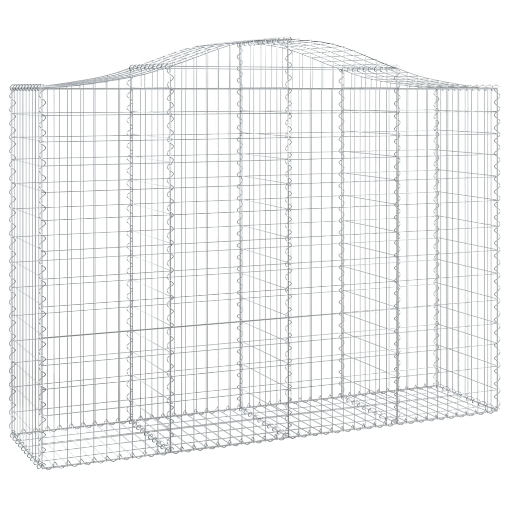 vidaXL Paniers à gabions arqués 4 pcs 200x50x140/160 cm Fer galvanisé