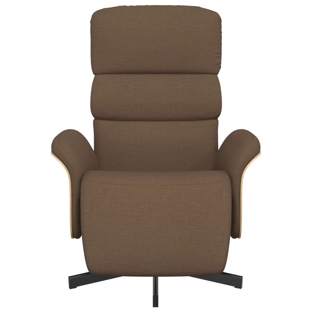 vidaXL Fauteuil inclinable avec repose-pieds marron tissu