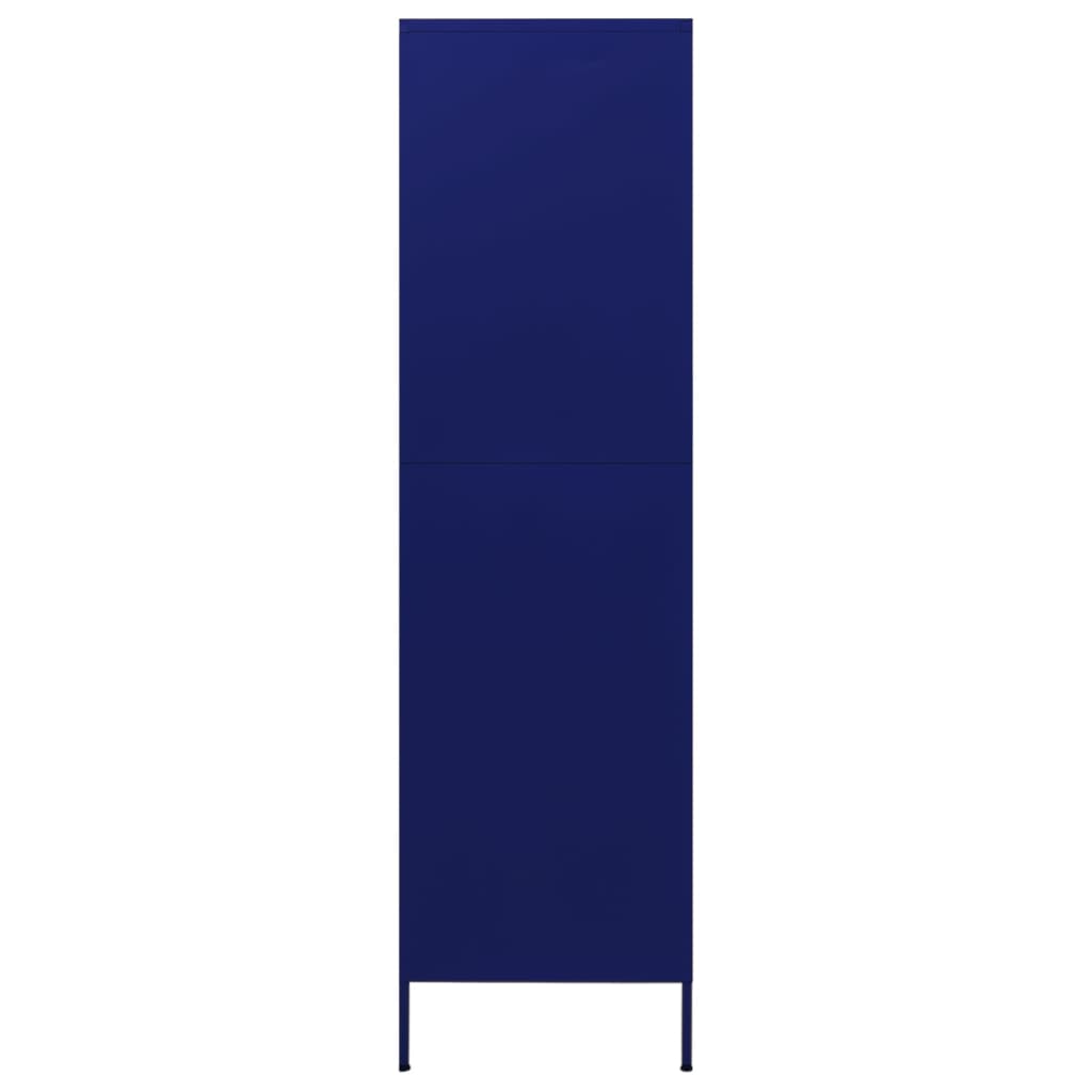 vidaXL Garde-robe Bleu marine 90x50x180 cm Acier
