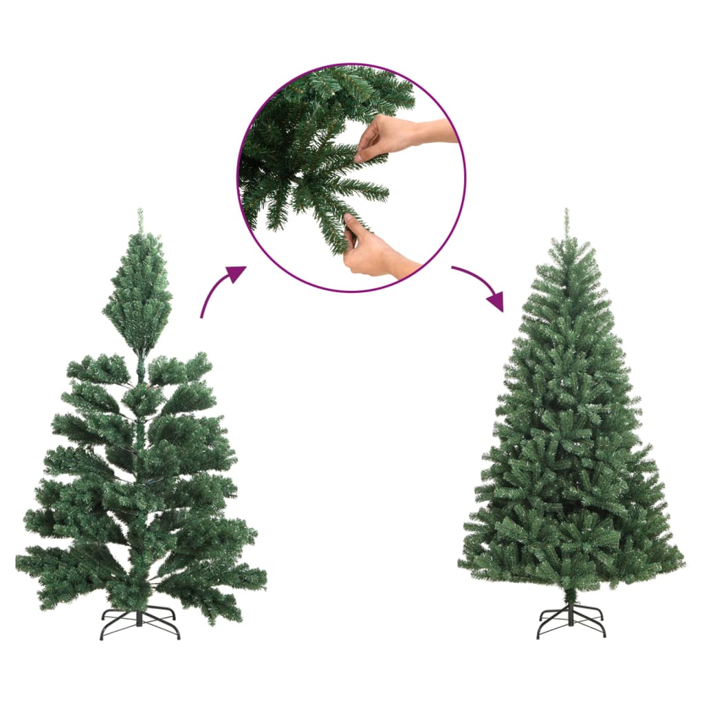 vidaXL Sapin de Noël artificiel avec neige floquée Vert 300 cm PVC