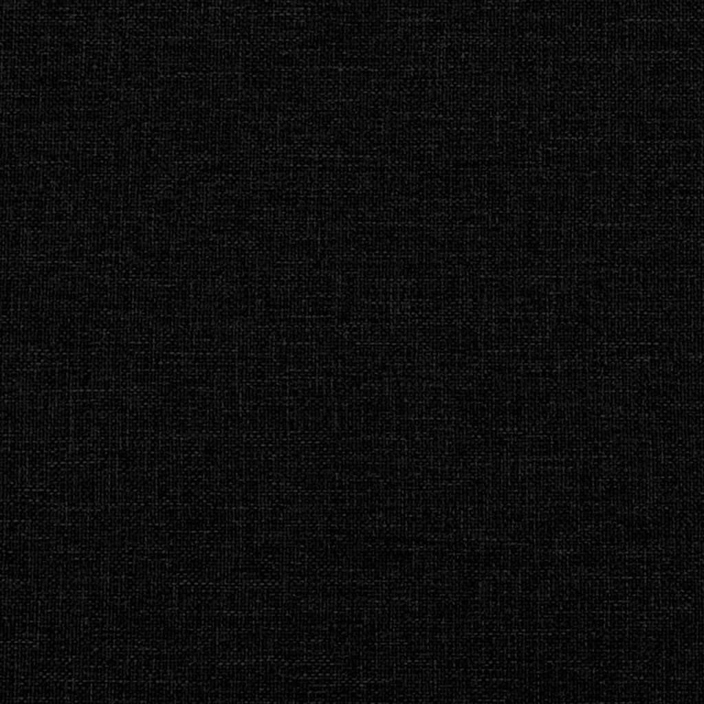 vidaXL Lit de jour avec lit gigogne noir 90x200 cm tissu