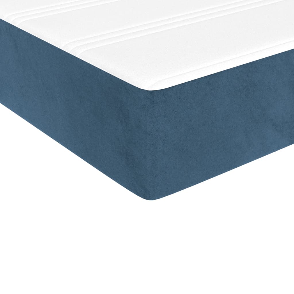 vidaXL Matelas de lit à ressorts ensachés Bleu foncé 90x190x20 cm