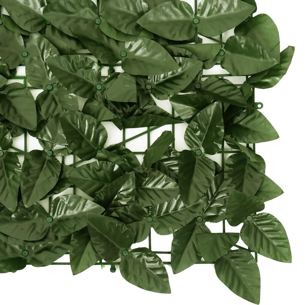 vidaXL Écran de balcon avec feuilles vert foncé 300x75 cm