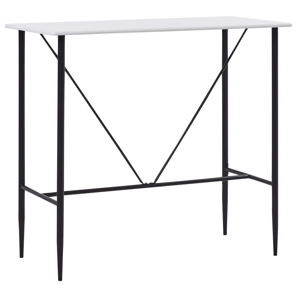 vidaXL Table de bar Blanc 120 x 60 x 110 cm MDF