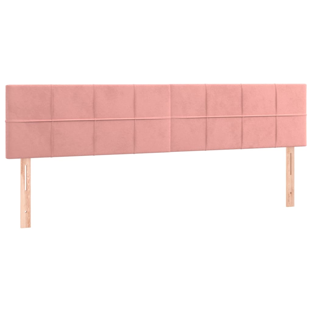 vidaXL Sommier à lattes de lit avec matelas Rose 160x200 cm Velours