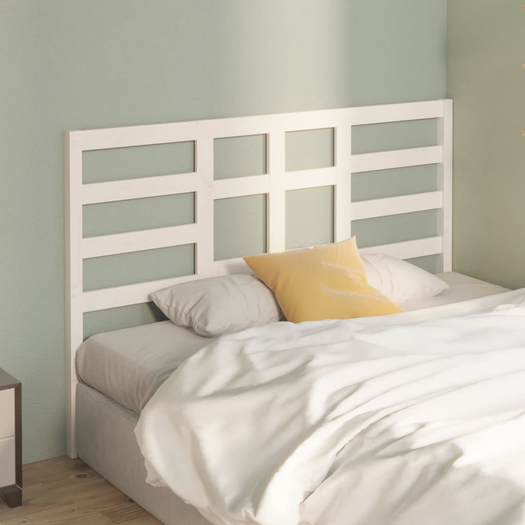 vidaXL Tête de lit Blanc 126x4x104 cm Bois massif de pin