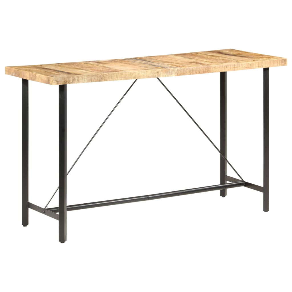 vidaXL Table de bar 180x70x107 cm Bois de manguier brut