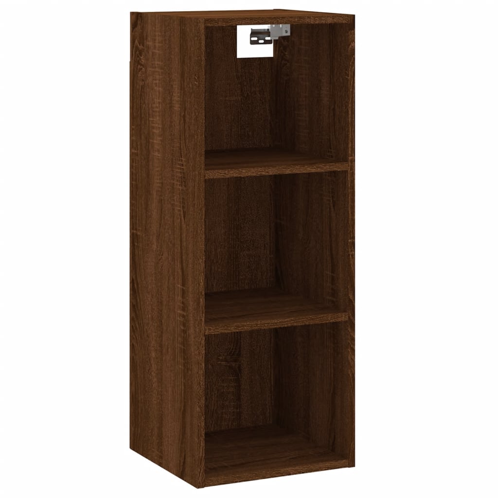 vidaXL Buffet haut Chêne marron 34,5x32,5x180 cm Bois d'ingénierie