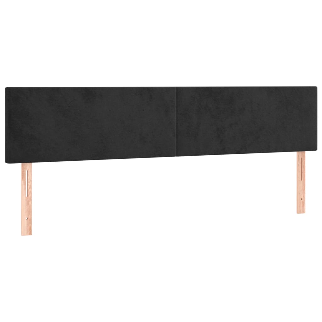 vidaXL Tête de lit à LED Noir 200x5x78/88 cm Velours