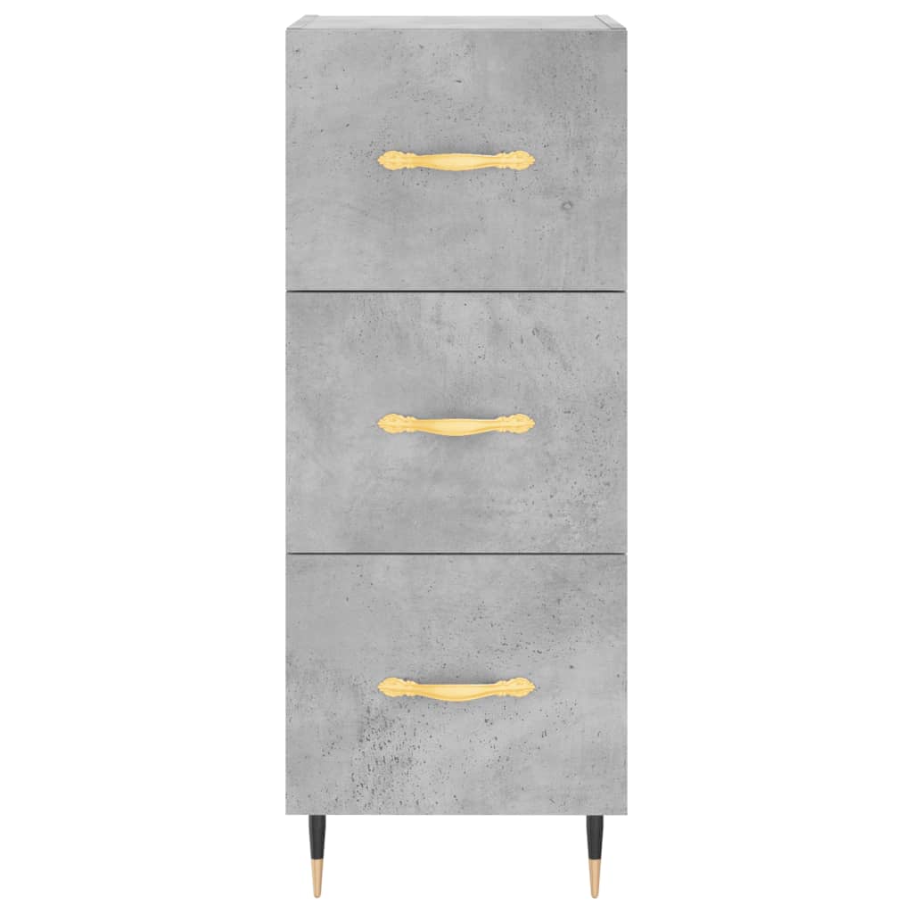 vidaXL Buffet haut Gris béton 34,5x34x180 cm Bois d'ingénierie