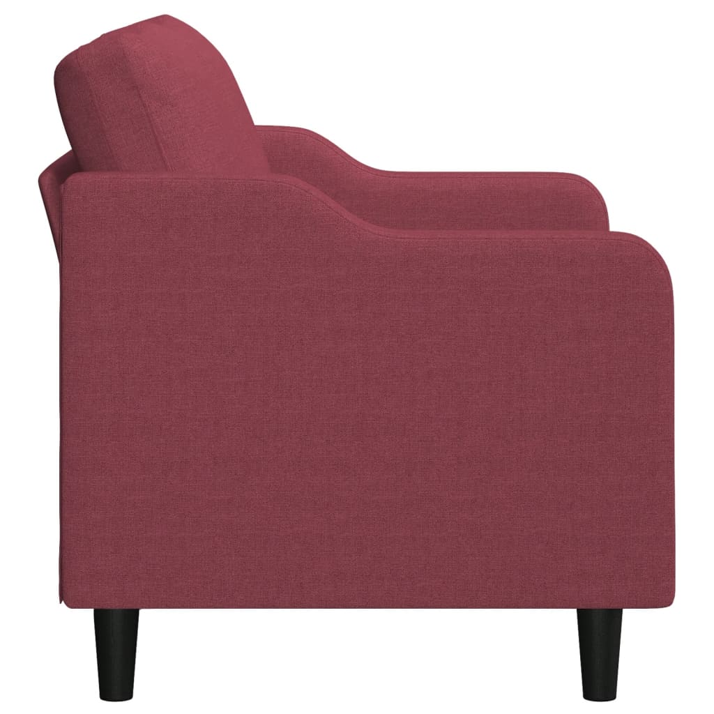 vidaXL Canapé à 2 places Rouge bordeaux 120 cm Tissu