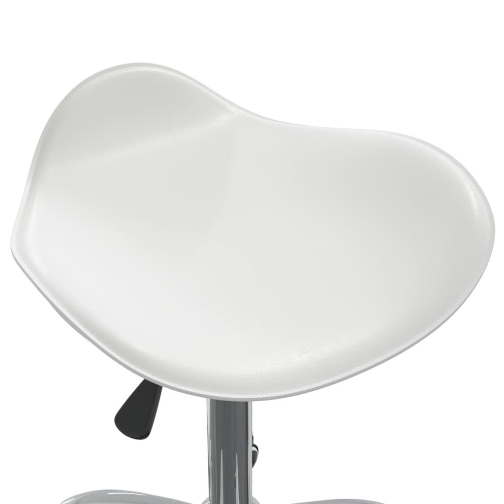 vidaXL Chaise pivotante de salle à manger Blanc Similicuir