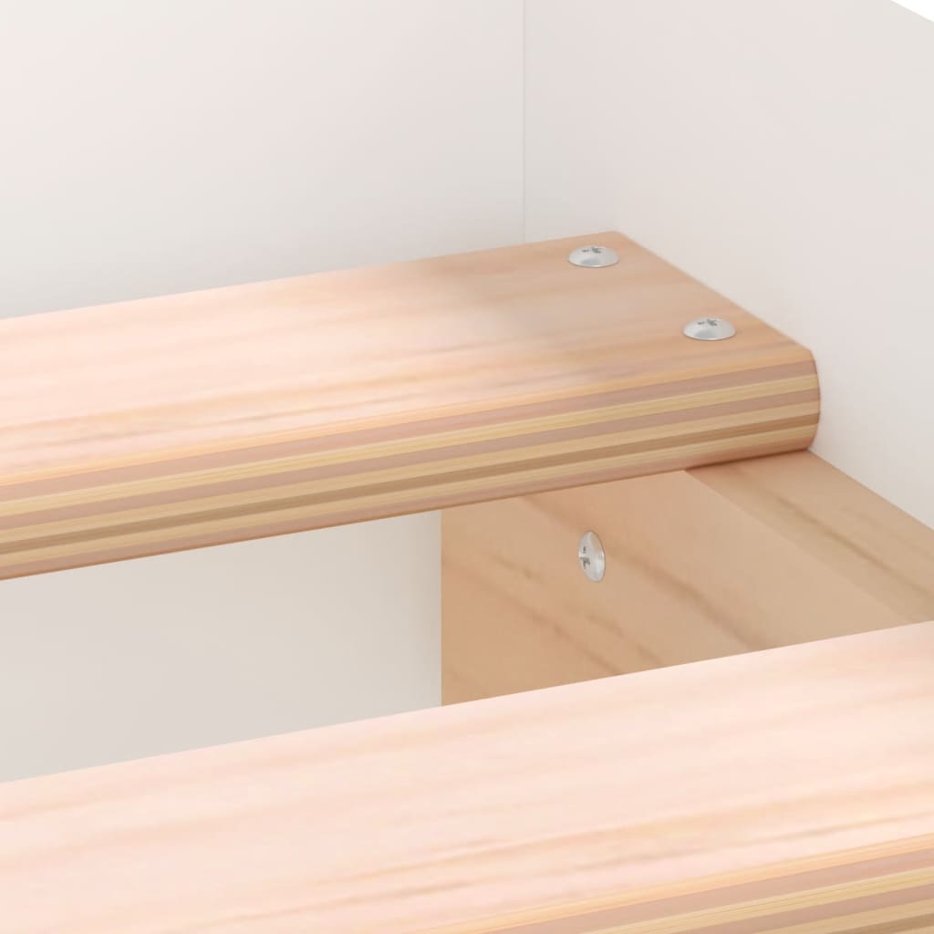 vidaXL Cadre de lit blanc 75x190 cm petit simple bois d'ingénierie