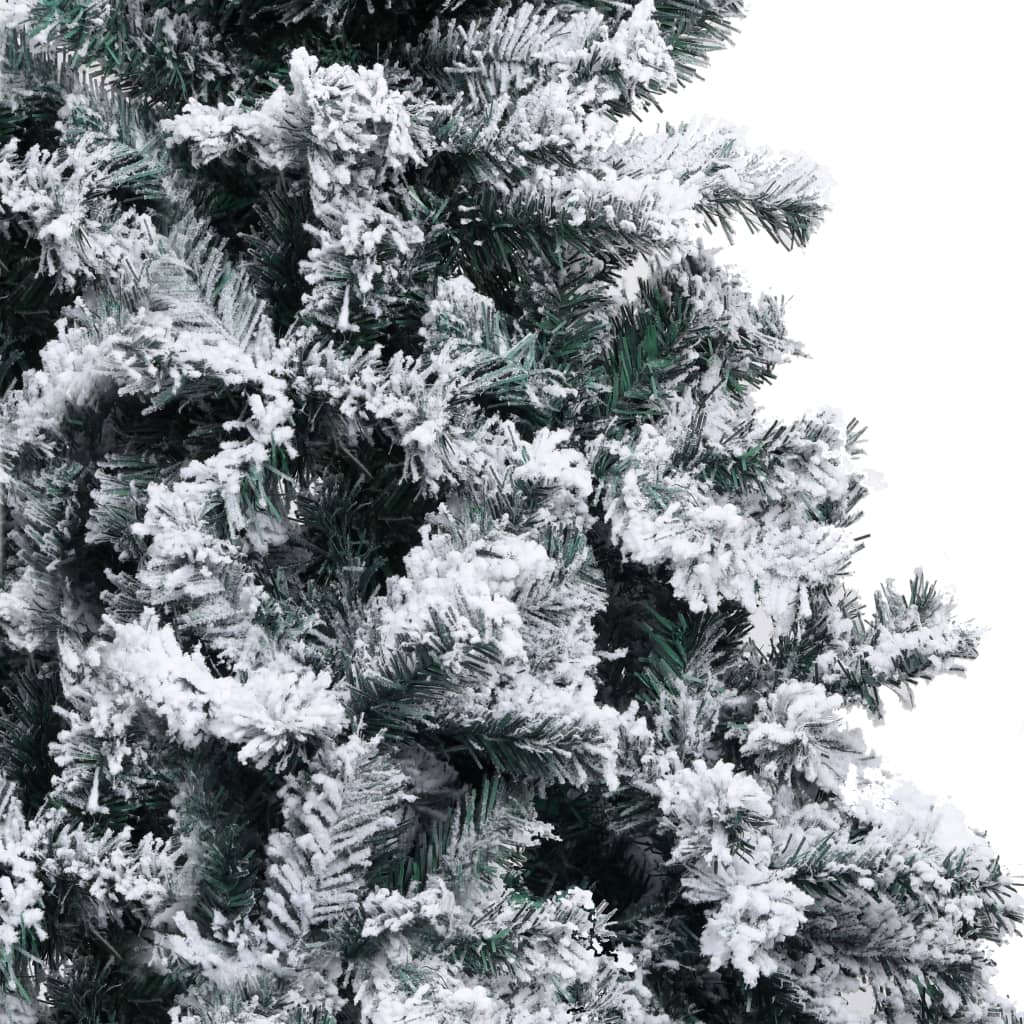 vidaXL Sapin de Noël artificiel avec neige floquée vert 150 cm PVC