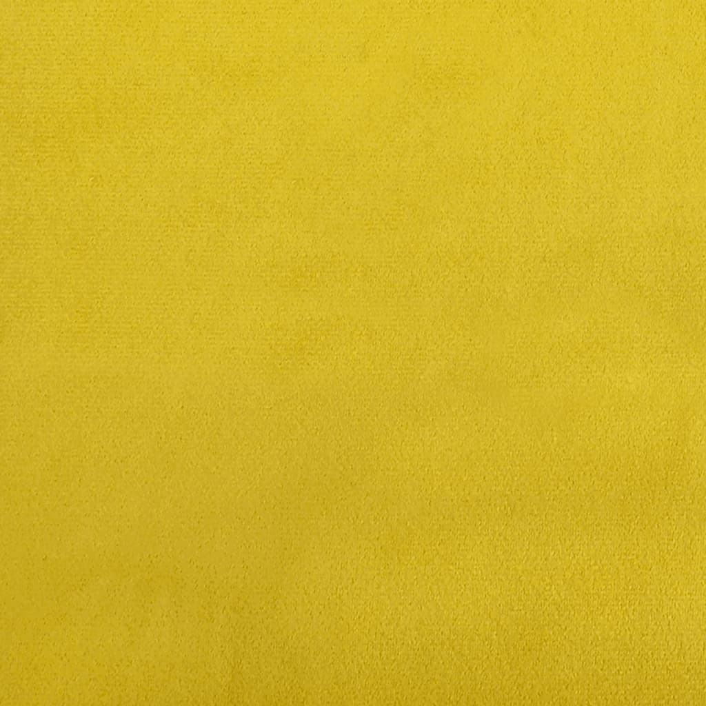 vidaXL Lit de jour avec matelas jaune 90x200 cm velours